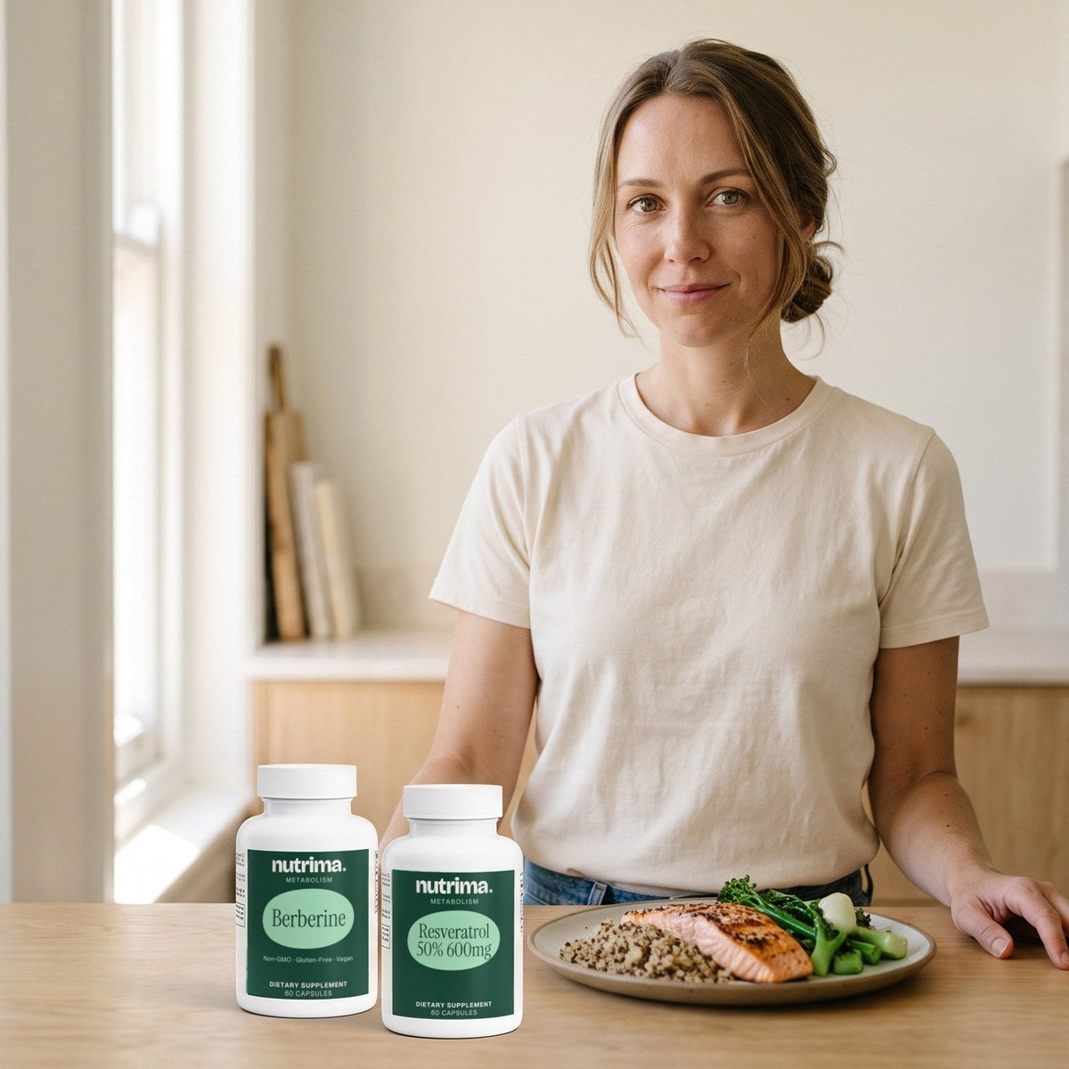 Metabolism — nutrima products with a brand model — AI-generated brand image