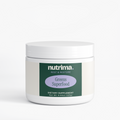 Container of Greens Superfood with a minimalist design and clear label by nutrima. Dietary supplement product.