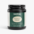 Black container of Performance Whey Protein Blend (Chocolate) on a white background, by nutrima.