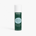 Green Tea Antioxidant Serum features a sleek green and white container, highlighting its cruelty-free skincare formulation by