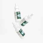 Three bottles of Retinol and Peptide Face Serum float against a white background, showcasing clean packaging design by nutrim