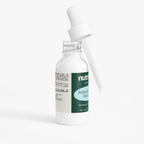 White bottle with dropper showcasing Retinol and Peptide Face Serum by nutrima, highlighting its distinct green label.