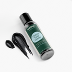 Black Charcoal Facial Cleanser with sleek packaging and product swatch, showcasing its vegan formula by nutrima.