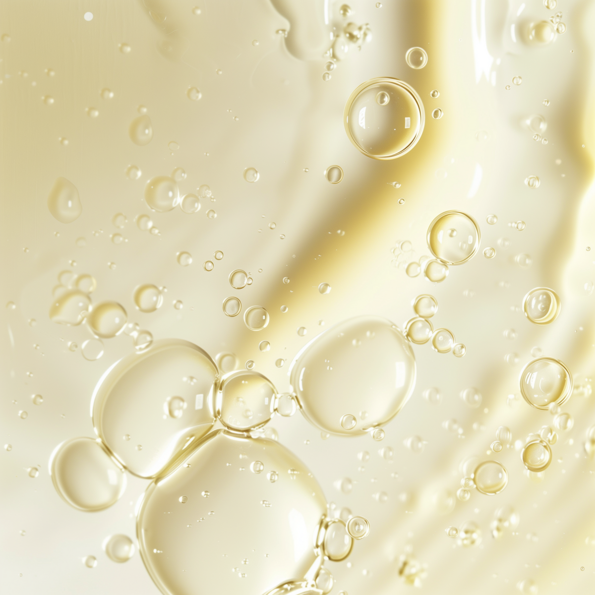 Close-up of bubbles in a light gel texture, showcasing the Gentle Cleansing Gel (Facial Care) by nutrima.
