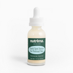 Light-colored bottle of Dark Spot Serum for Normal Skin by nutrima, featuring a dropper and clear branding.