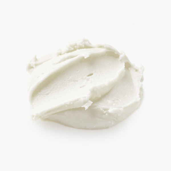 Creamy texture of Tallow Cream Lemongrass & Lavender, showcasing its smooth consistency in body care by nutrima.