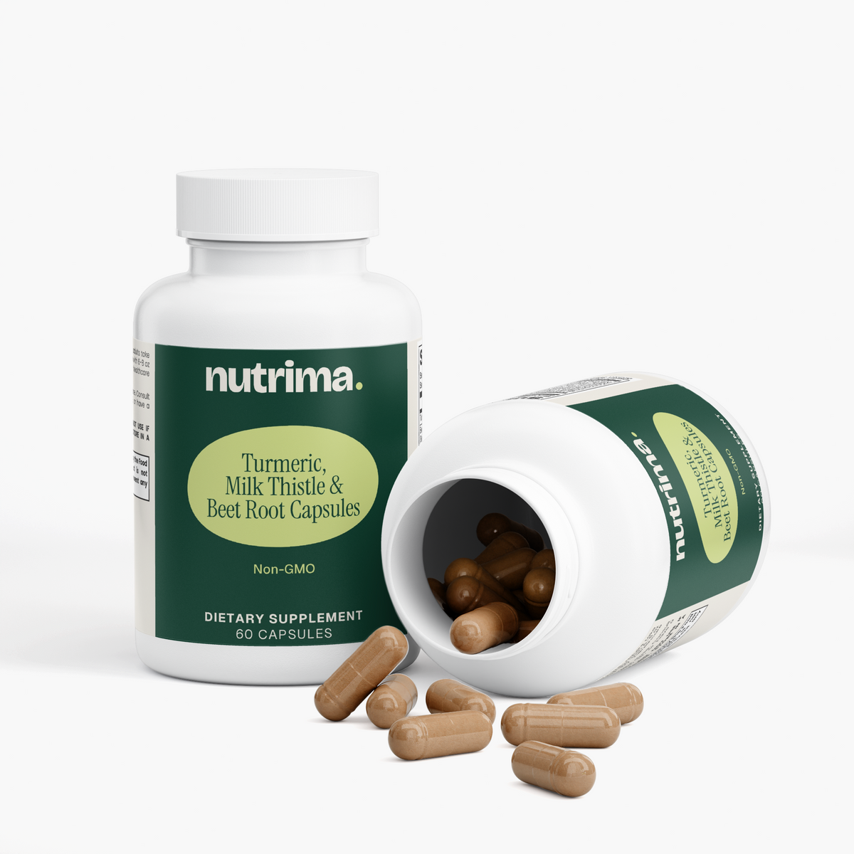 Turmeric, Milk Thistle & Beet Root Capsules, 60 Count by nutrima, product image 3
