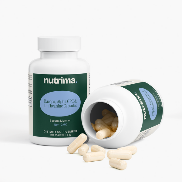 Bacopa, Alpha GPC & L-Theanine Capsules, 30 Count by nutrima, product image 3