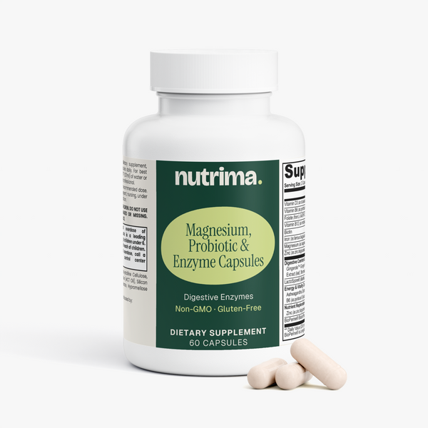 Magnesium, Probiotic & Enzyme Capsules, 60 Count by nutrima, product image 2