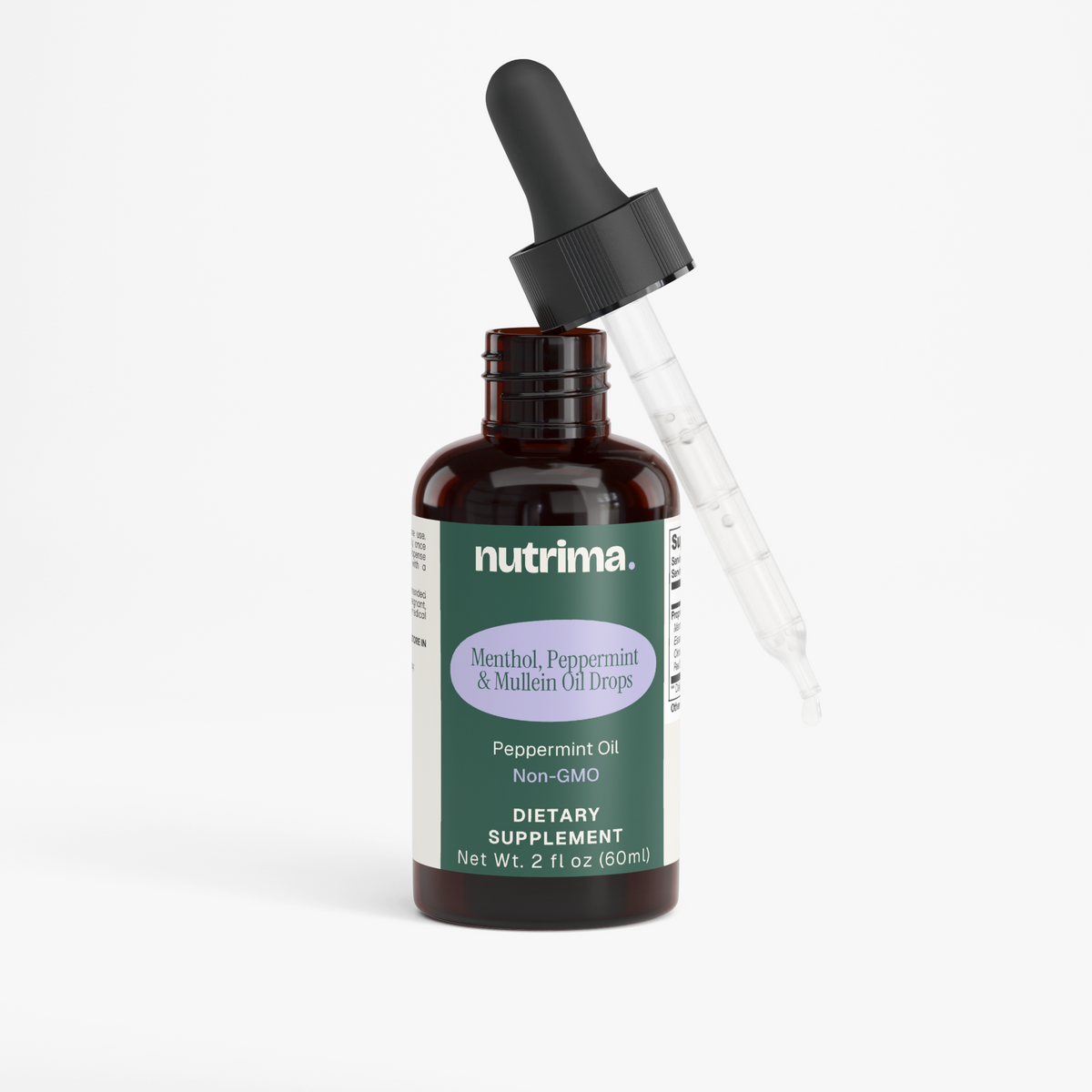 Menthol, Peppermint & Mullein Oil Drops, 2 fl oz by nutrima, product image 2