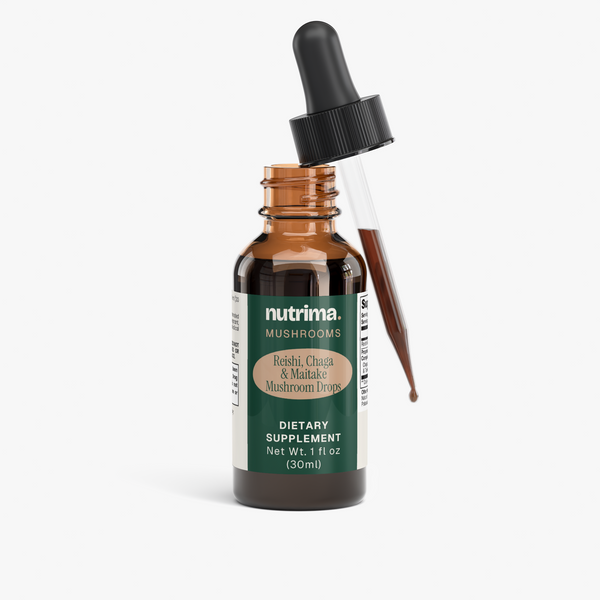 Reishi, Chaga & Maitake Mushroom Drops, 1 fl oz by nutrima, product image 2