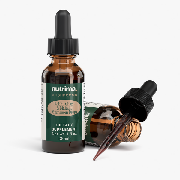 Reishi, Chaga & Maitake Mushroom Drops, 1 fl oz by nutrima, product image 3