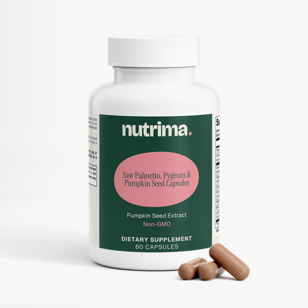 Saw Palmetto, Pygeum & Pumpkin Seed Capsules, 60 Count by nutrima, product image 2