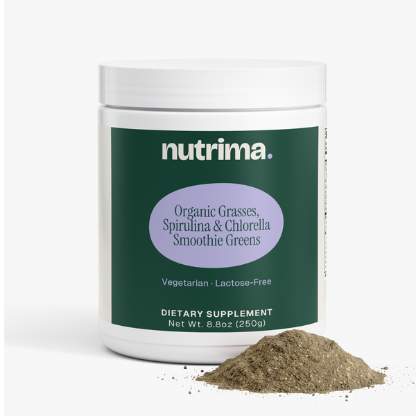Organic Grasses, Spirulina & Chlorella Smoothie Greens, 8.8 oz by nutrima, product image 2