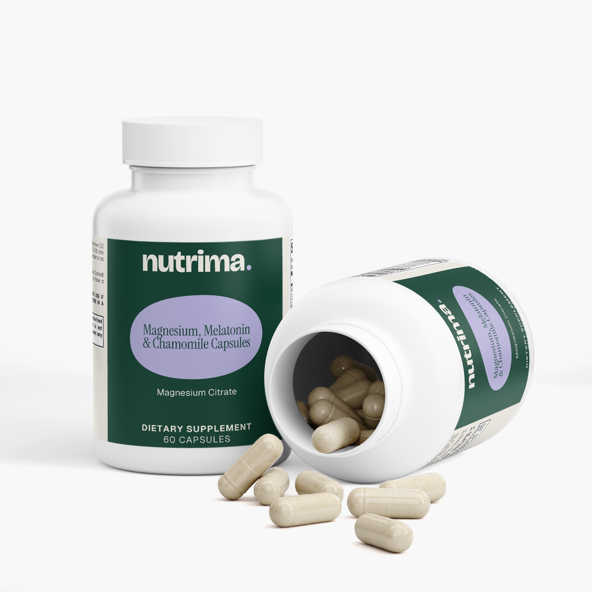 Magnesium, Melatonin & Chamomile Capsules, 60 Count by nutrima, product image 3
