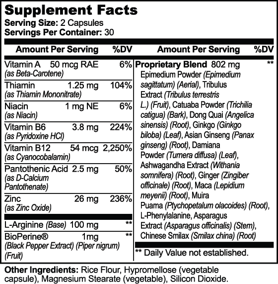 Women's Tribulus, Ashwagandha & Ginseng Capsules by nutrima – product image 3