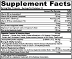 Supplement Facts panel for Magnesium, Probiotic & Enzyme Capsules by nutrima