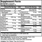 Supplement facts for Hair, Skin & Nails Gummies showing vitamins and nutrients per serving by nutrima.