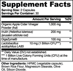 ACV, Inulin & Acidophilus Capsules by nutrima – product image 3
