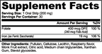 Supplement facts panel detailing ingredients and nutritional information for Iron Strips (Vitamins & Minerals) by nutrima.