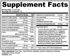 Supplement facts panel for Hair, Skin and Nails Essentials showing vitamins and minerals, by nutrima.