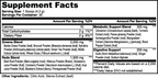 Detailed supplement facts for Greens Superfood, highlighting nutrients and blends by nutrima.
