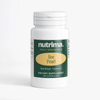 Bee Pearl dietary supplement bottle featuring green and gold packaging, containing 30 capsules by nutrima.