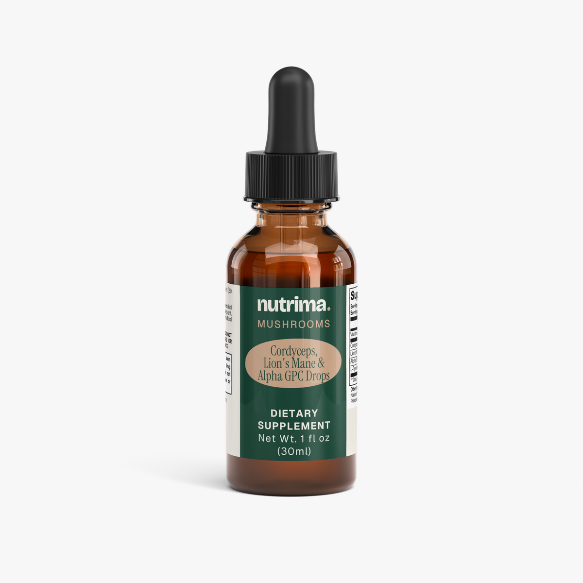 Cordyceps, Lion's Mane & Alpha GPC Drops, 1 fl oz