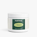 White container of L-Glutamine dietary supplement by nutrima, 3.46 oz.