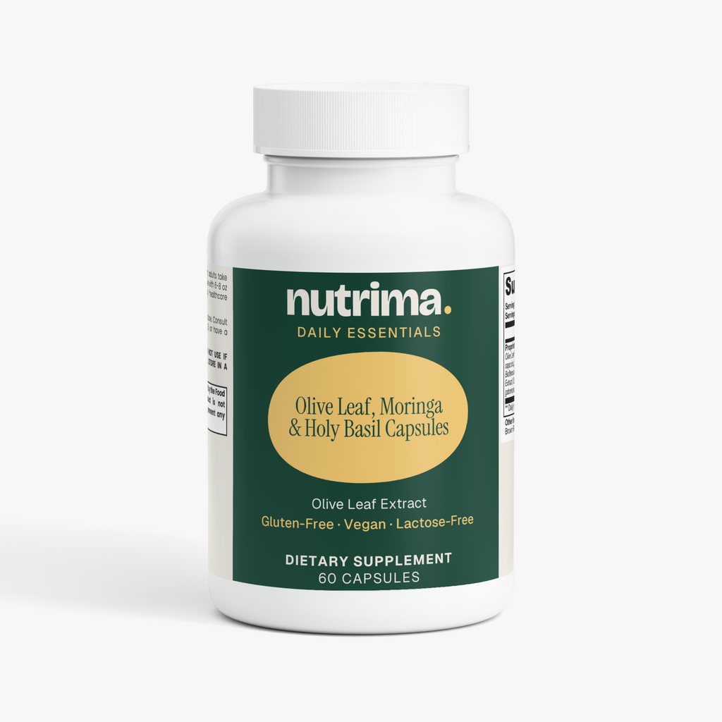 Olive Leaf, Moringa & Holy Basil Capsules, 60 Count