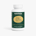 Nutrima Omega-3 EPA 180mg + DHA 120mg fish oil softgel bottle with a white lid and green label.