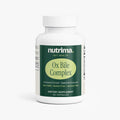 Ox Bile Complex dietary supplement bottle featuring a green label with yellow accent by nutrima, containing 60 capsules.