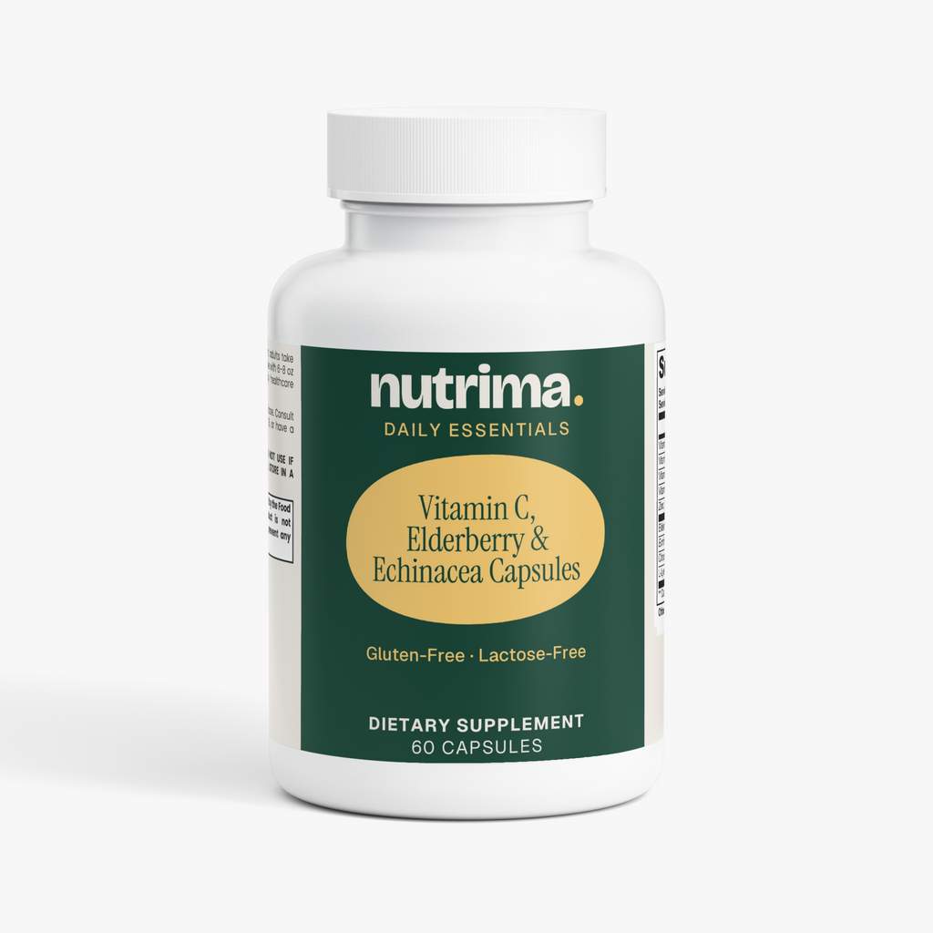 Vitamin C, Elderberry & Echinacea Capsules, 60 Count