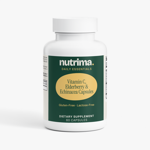 Vitamin C, Elderberry & Echinacea Capsules, 60 Count